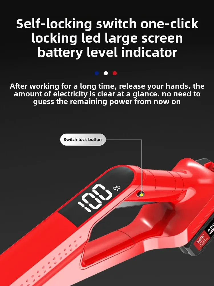 Rechargeable Lithium Battery High Power Small Household Electric Lawn Mower Portable Lightweight