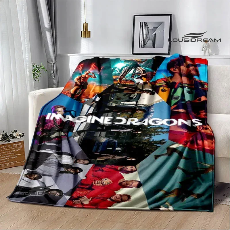 

Rock Band Imagine Dragons Printed blankets Flannel Warm blanket Soft Cozy Blanket Travel Blankets bed linings Birthday Gift