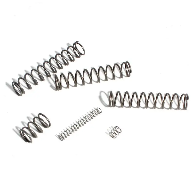 Creamily 10PCS Spring 65Mn Steel Compression Springs Pressure Return Cylindrical Helical Coil Spring WD1.2mm OD10-20mm L10-50mm