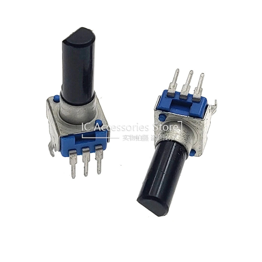 5PCS 09 Type RV09 Vertical Single 3Pin B10K B103 B20K B203 B50K B503 Potentiometer D Shaft Length 18MM
