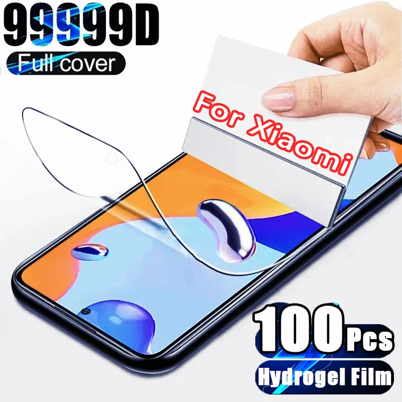 100PCS Hydrogel Film For Xiaomi Mi 13 Screen Protector Mi 12 S X 11 i 10 Lite T Pro Ultra TPro Full Cover 12S 12X 11i 13T 5G