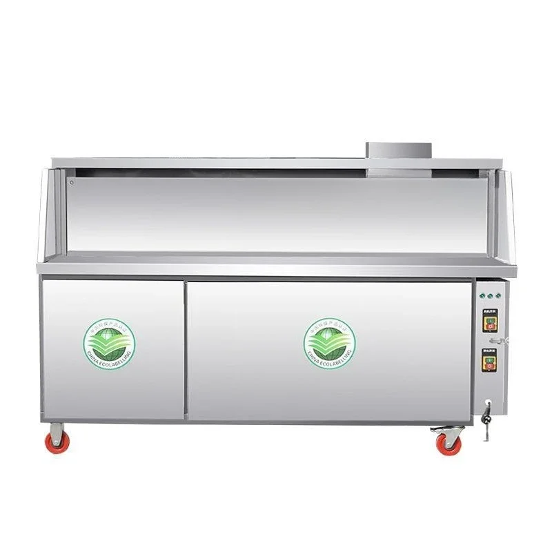 Smokeless barbecue purification vehicle, commercial flat suction fume purifier c