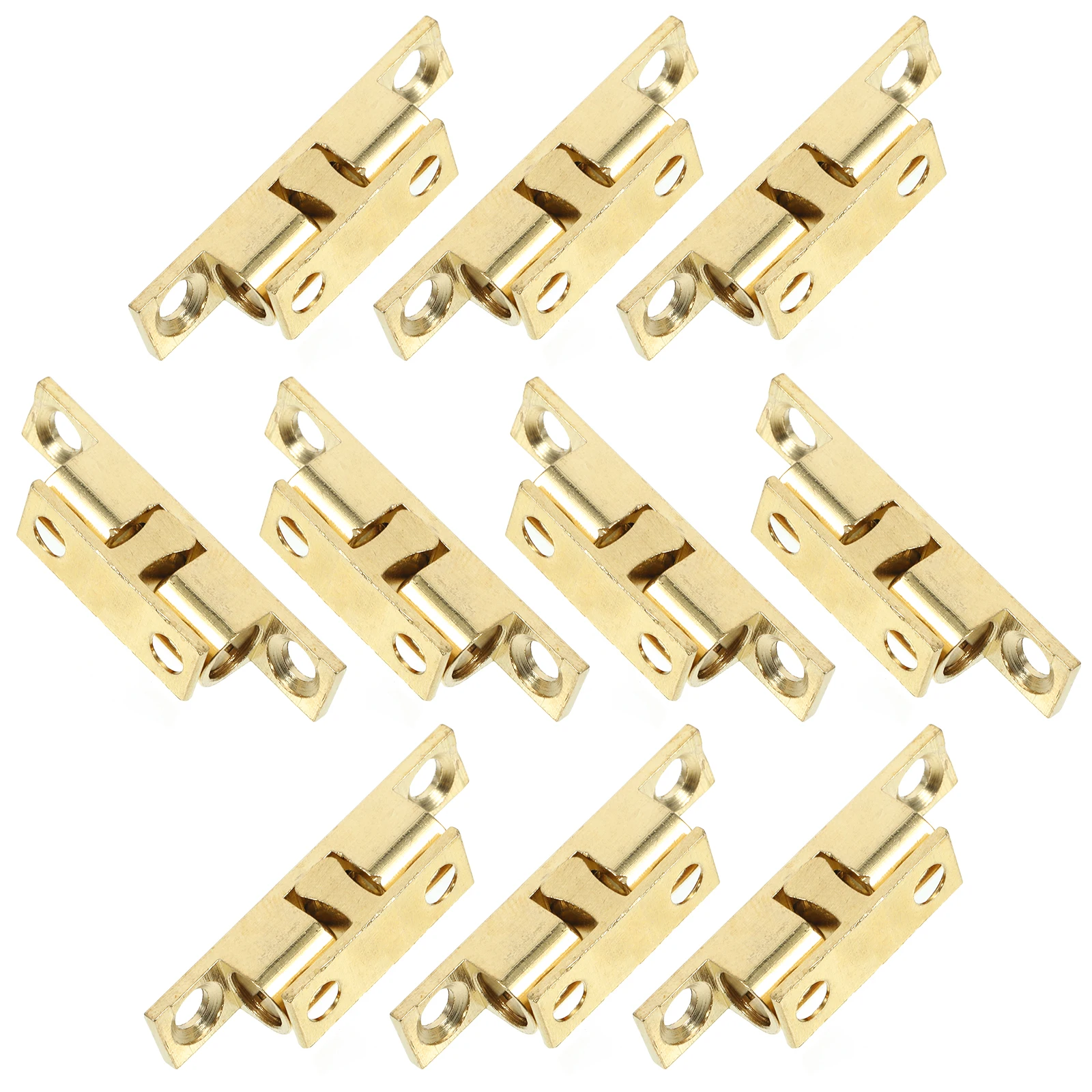 

10pcs Copper Bead Clamp 40mm Cabinet Door Catch Furniture Ball Roller Brass Spring Adjustable Durability Screw Mount