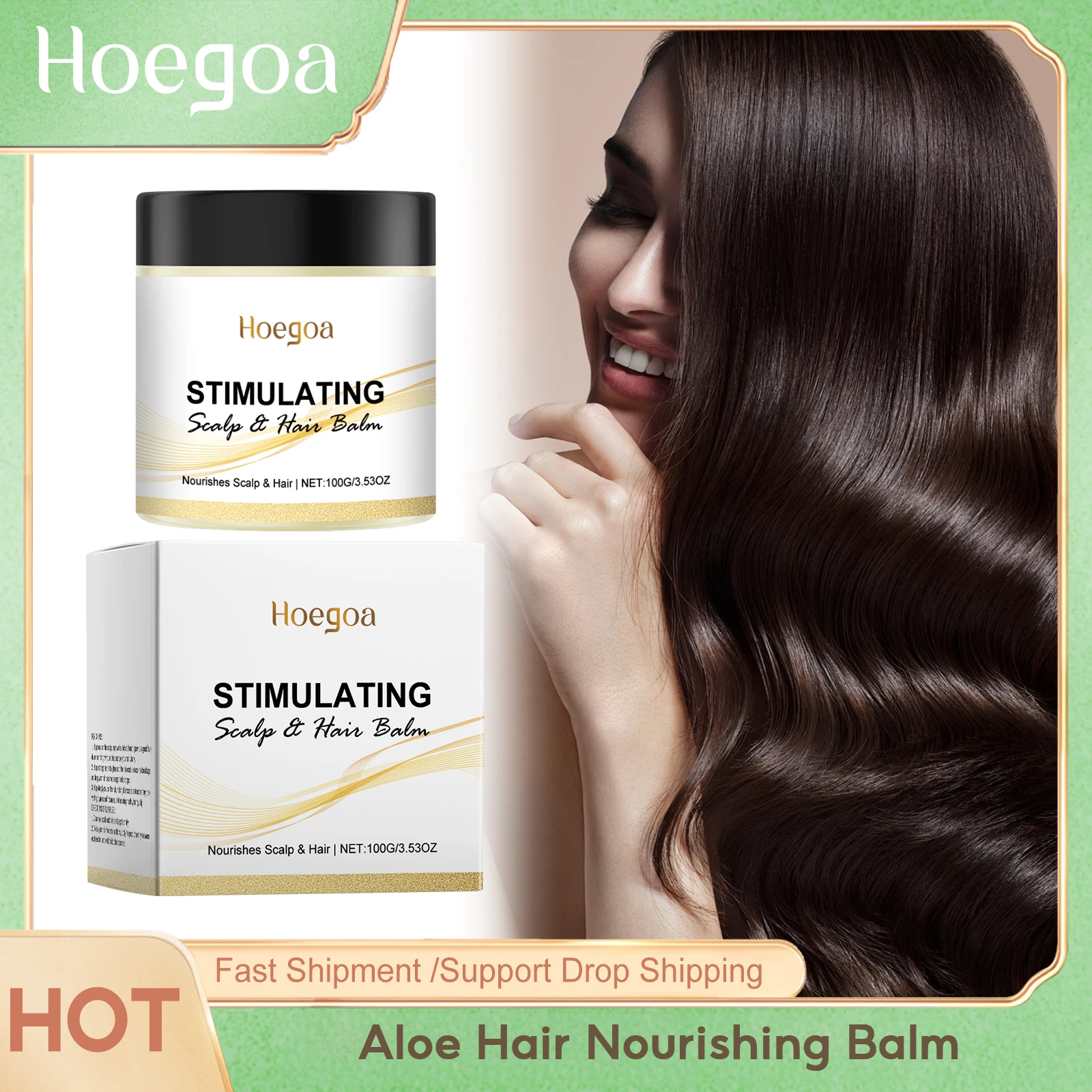 

Hoegoa Aloe Hair Nourishing Balm Repair Damage Improve Curly Oil Control Scalp Massage Treatment Strengthen Root Hair Care Cream