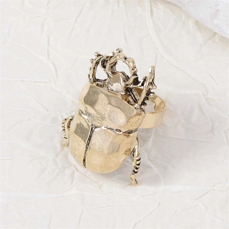 Retro Insekt Öffnung Ring Für Frauen Tier Käfer Zikade Punk Hip-hop Einstellbare Finger Ring Trend Täglichen Party Schmuck Zubehör