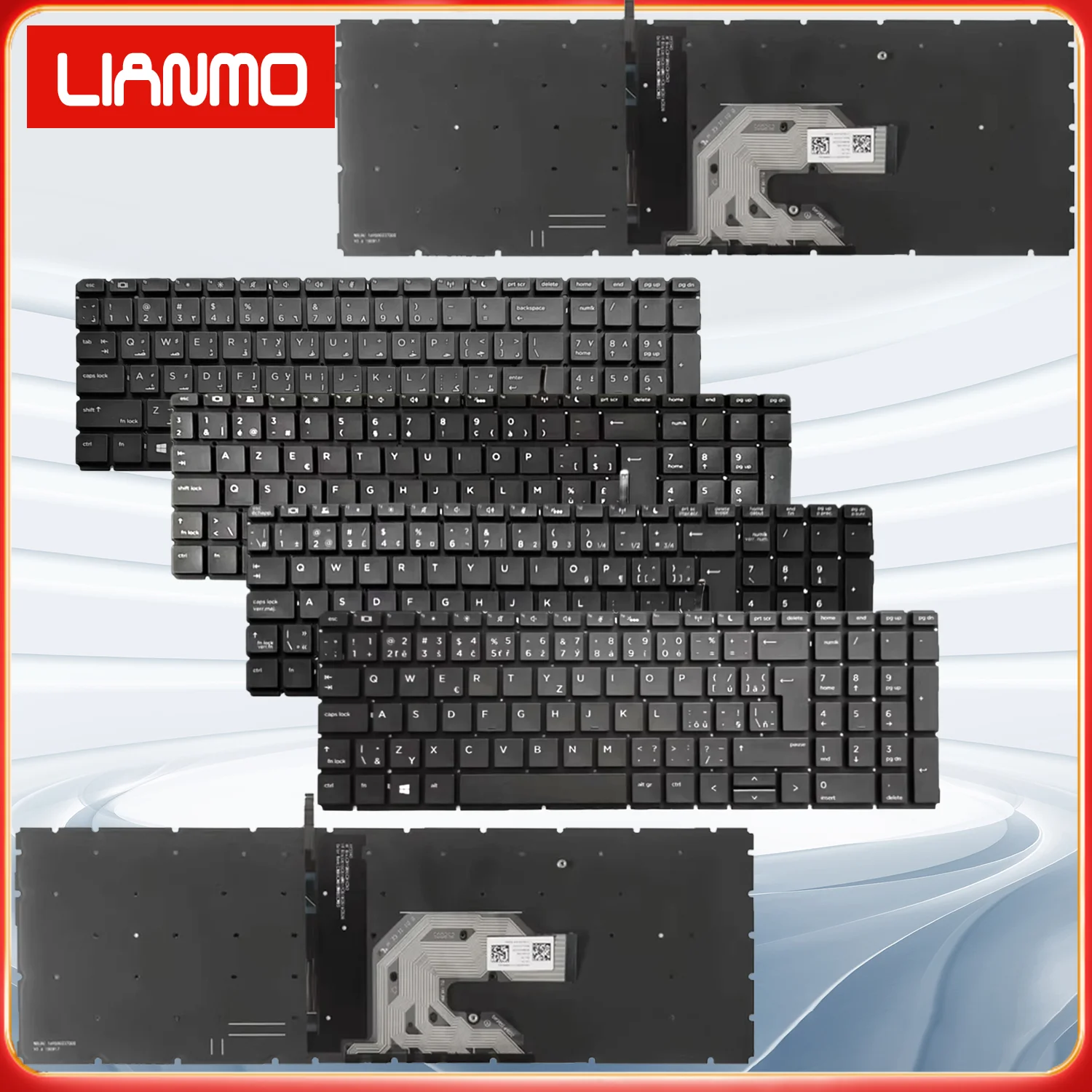 Teclado retroiluminado con diseño español/checoslovaco/francés/húngaro/estadounidense para HP ProBook 455R 450 G6 G7 PRO15 G2 G3 HSN-Q25C Q16C Q22C