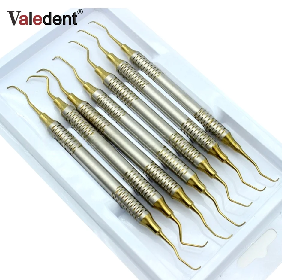 

7pcs set Dental Bone Tooth Scaler Curettes Perio Scalers Gracey Curette Curettes Cleaning Periodontal Oral Care Teeth Whitening