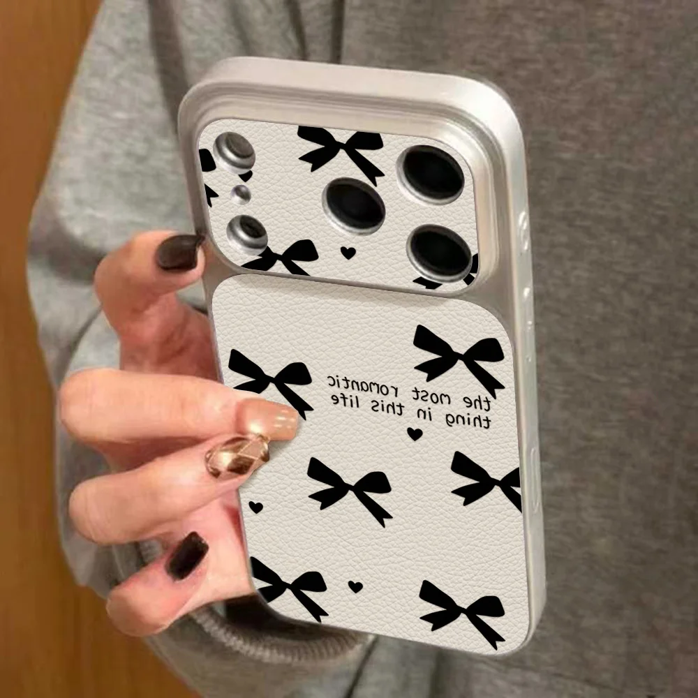 Sweet Cherry Bow Leather Phone Case For iPhone 12 14 17 Pro Max Cases 13 16 11 15 Pro Max Cute Soft Shockproof Protective Cover - view 6