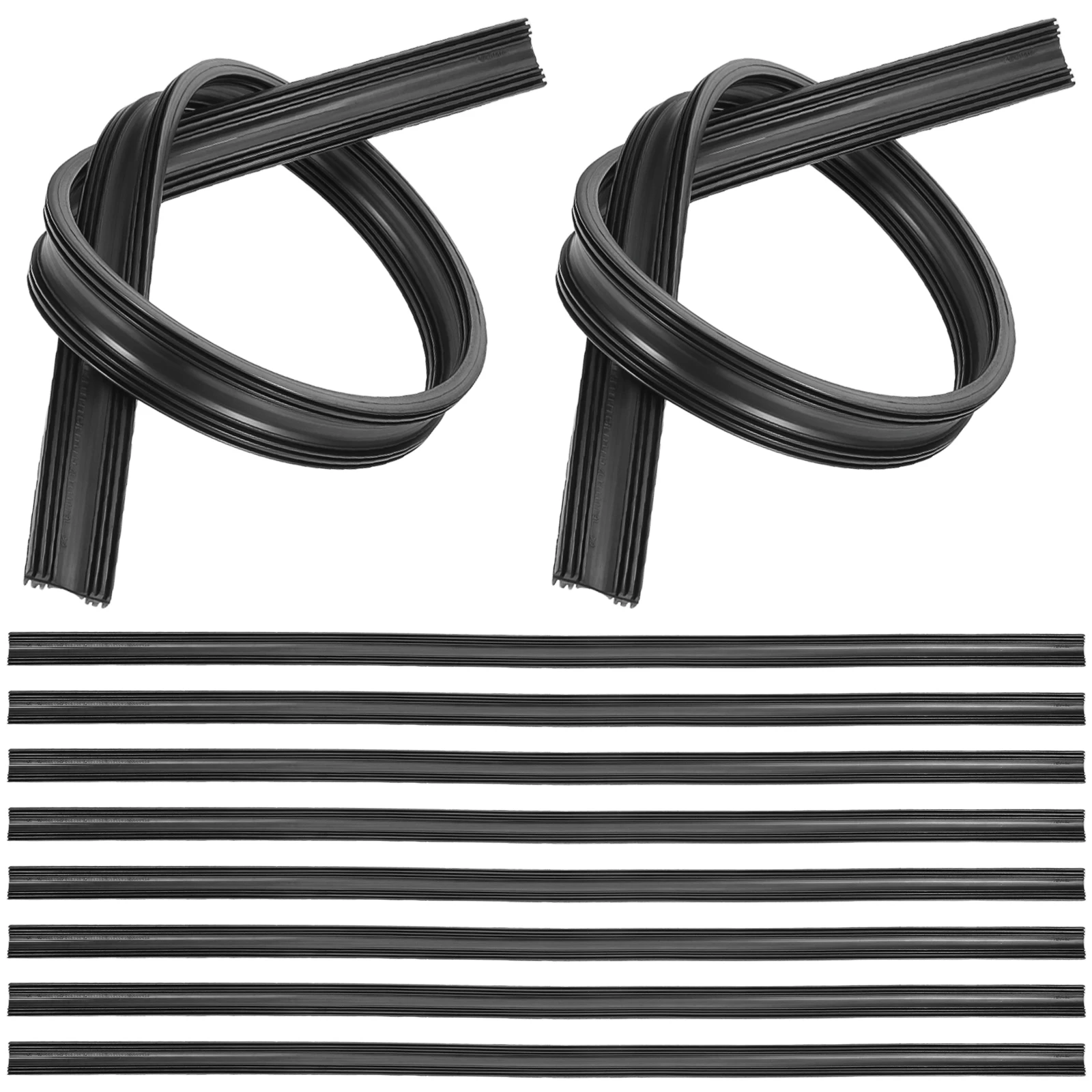 

5Pairs 6Mm Rainproof Windshield Wiper Blades Refills Natural Rubber Strips for Frameless Wipers Clear Visibility in Heavy Rain