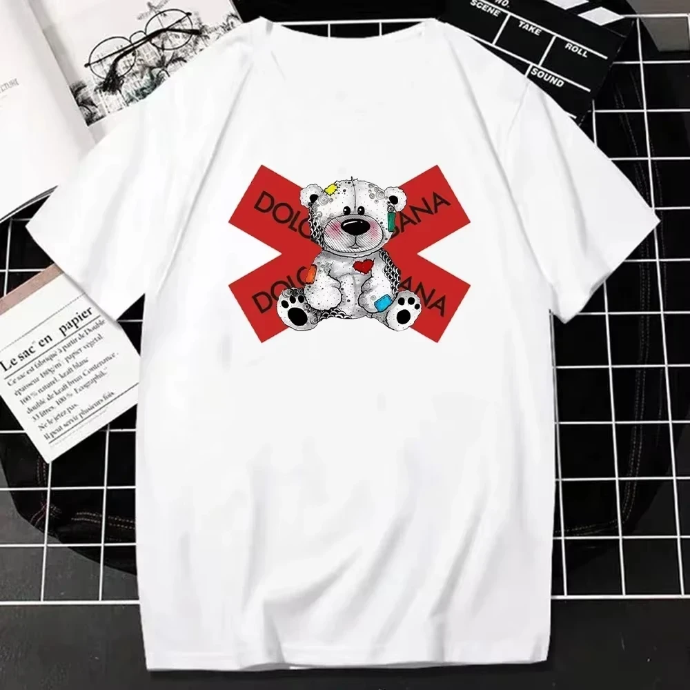 Compra Camisetas de Moda, Camisetas de Manga Corta con Estampados de Letras Veraniegos, Camisetas Casuales Holgadas y Transpirables para Padres e Hijos