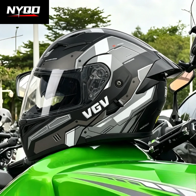 

VGV 3C Certified Modular Motorcycle Helmet Flip-up Full Face Winter All-Season Unisex Safety Helmet