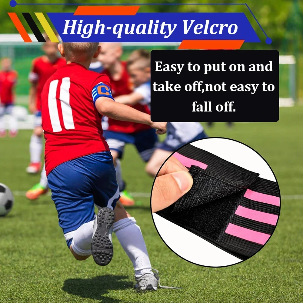 5/7 STKS Voetbal Kapitein Armbanden Heldere Kleur Verstelbare C Arm Band Veelkleurige Voetbalteam Bands Mouw voor Jeugd & Volwassene