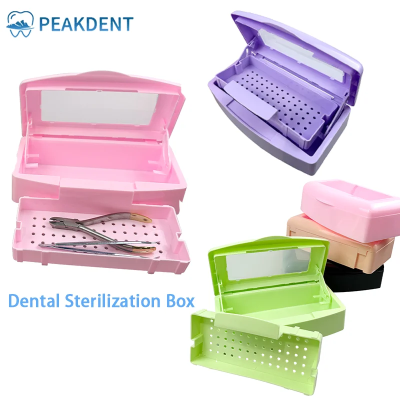 1pcs Detachable Dental Burs Disinfection Box Dentist Tool Placing Disinfection Tank Sterilization Box for Cleaning Nail Tools