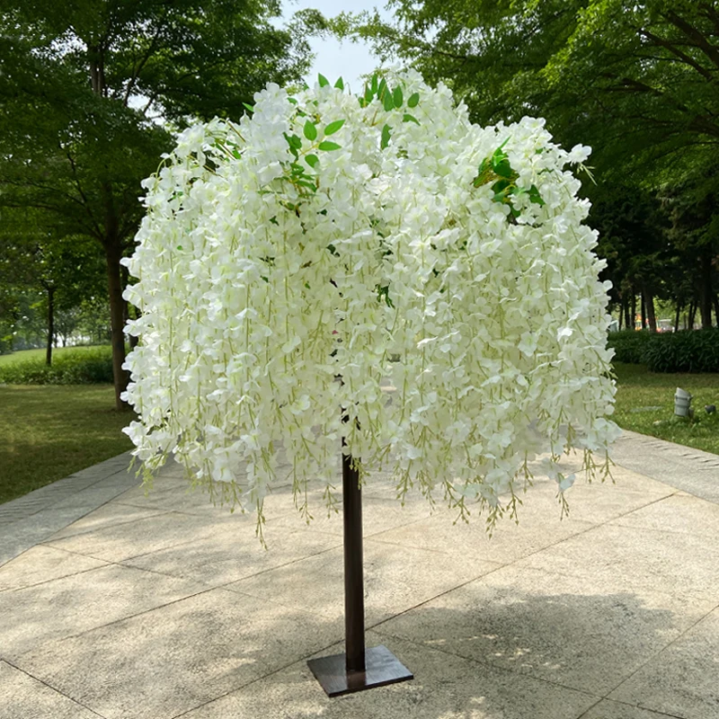 Artificial Wisteria Flower Wishing Tree, Wedding Table Center Decoration, Store, Hotel, Christmas, Home, New