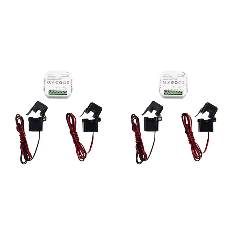 A84E-2X Tuya Zigbee Smart Energy Switch Power Voltage Current Meter APP Real-Time Power Statistics Consumption Querying 2CT