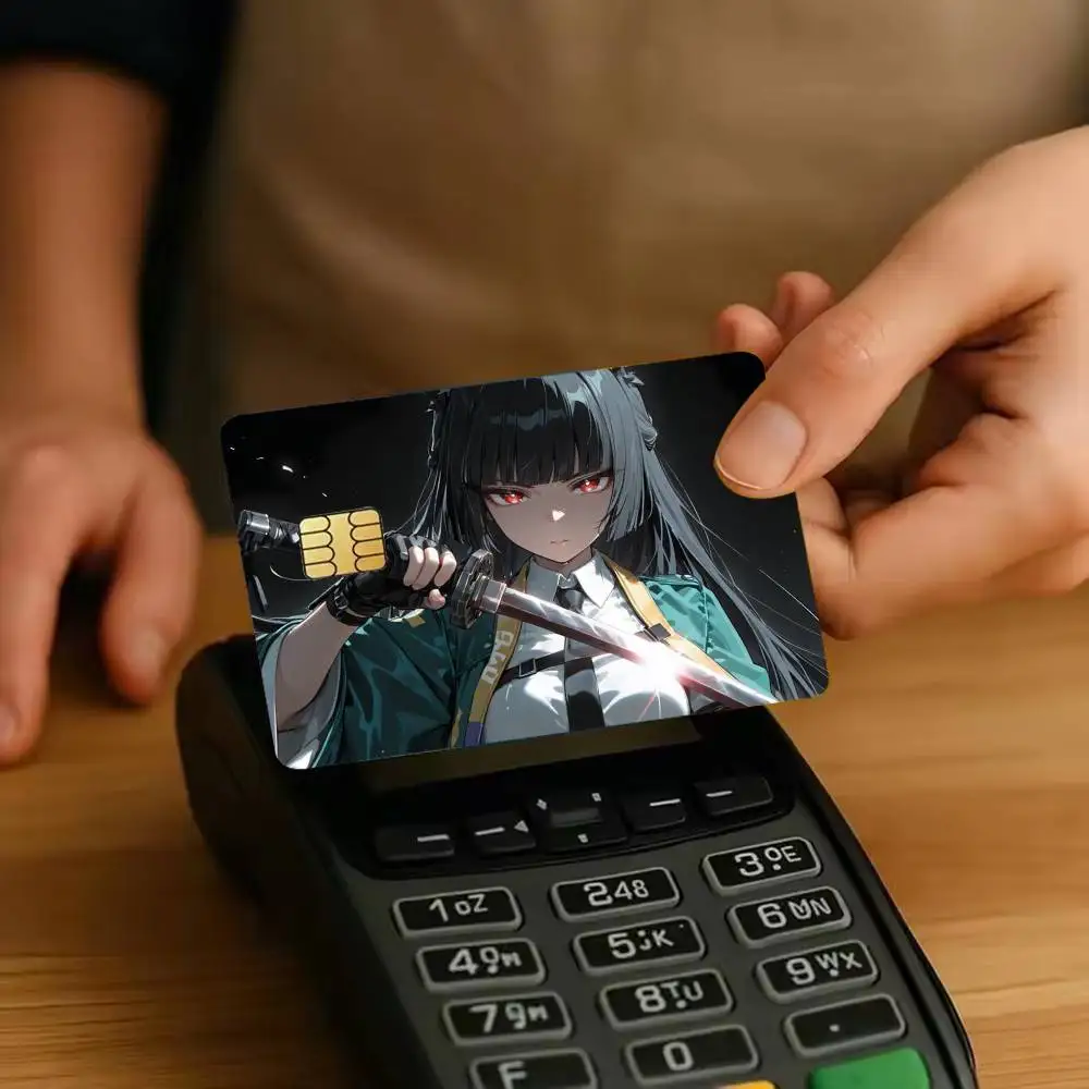 Z Zone Zero Miyabi Hoshimi Sticker Film Tape Skin for Credit Card Debit Card Waterproof Stickers