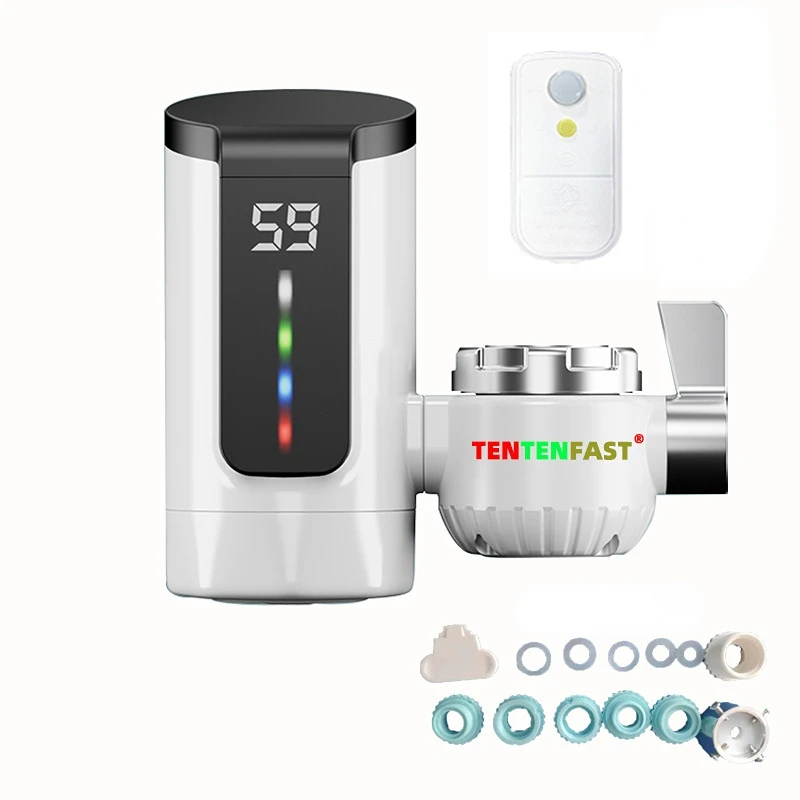 ก๊อกน้ำไฟฟ้าเครื่องทำความร้อนไม่มีการติดตั้งทันที Tankless เครื่องทำน้ำอุ่นห้องครัวสมบัติอย่างรวดเร็วความร้อน Pemanas Air Listrik เครื่องทำน้ำอุ่น