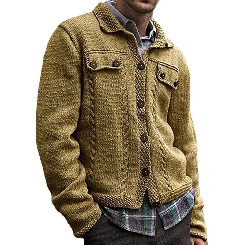 

Autumn and Winter New Fashion Trend American Vintage Thickened Warm Knitted Sweater Men's Casual Loose Sports Large Size Sweater