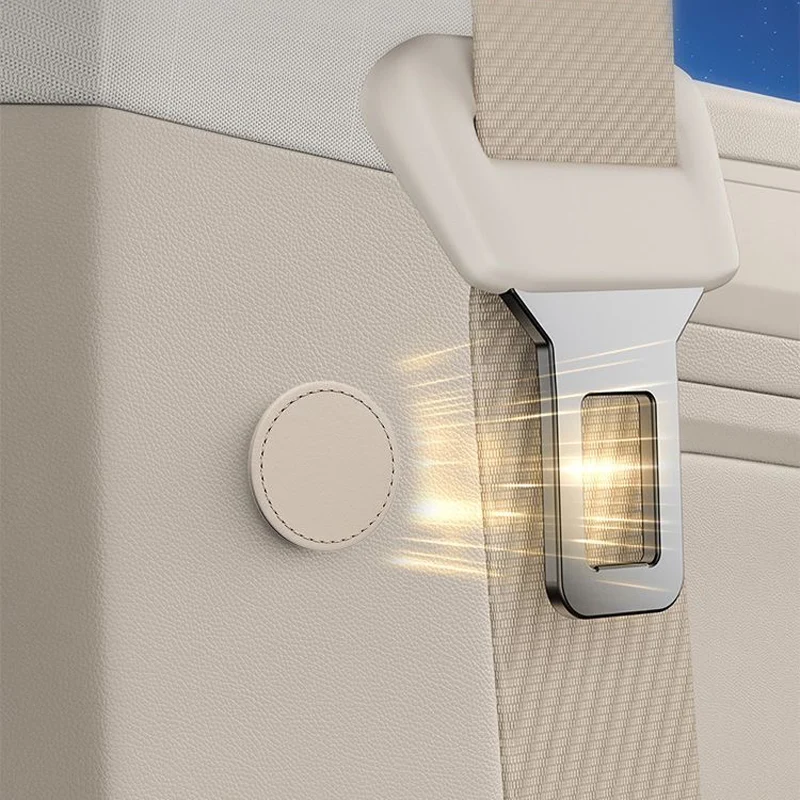 Suporte magnético para cinto de segurança de carro, clipe de fixação, couro artificial, fivela limitador, acessórios interiores do carro