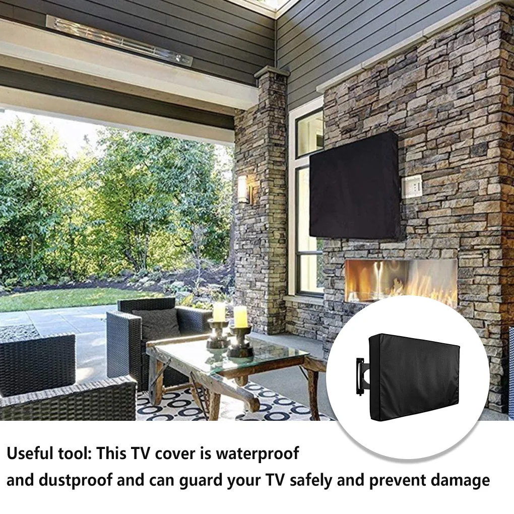 Outdoor TV Cover Television Waterproof Protector Foldable Accessory