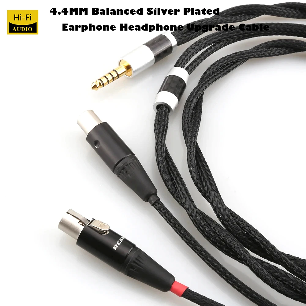 4.4MM Balanced Silver Plated Earphone Headphone Upgrade Cable for Audeze LCD-3 LCD3 LCD-2 LCD2 LCD-4