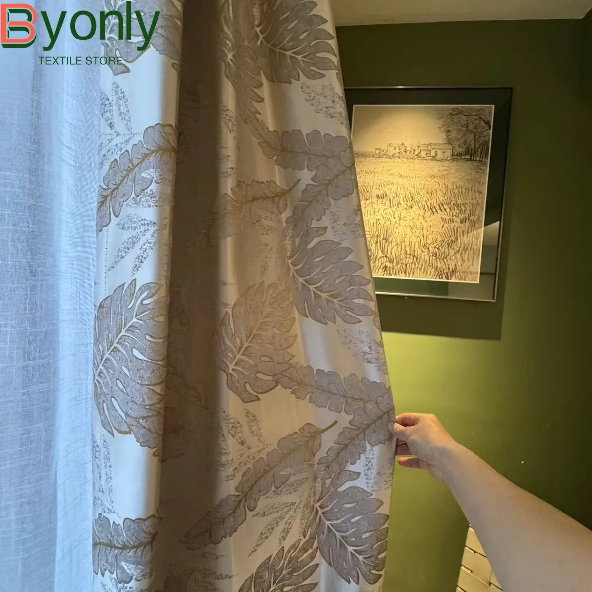 

Новые высококачественные жаккардовые утолщенные плотные шторы с растительным узором для гостиной, спальни, французского окна, балкона, индивидуальный заказ