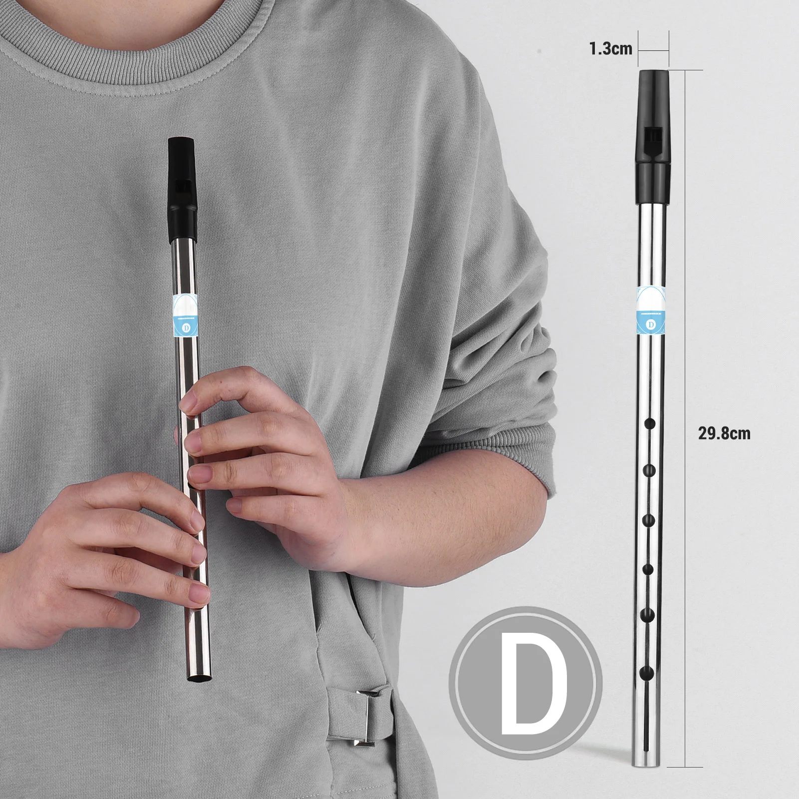 Irish Whistle Flute Key of D 6 Holes Flute Wind Musical Instruments for Beginners Intermediates Experts