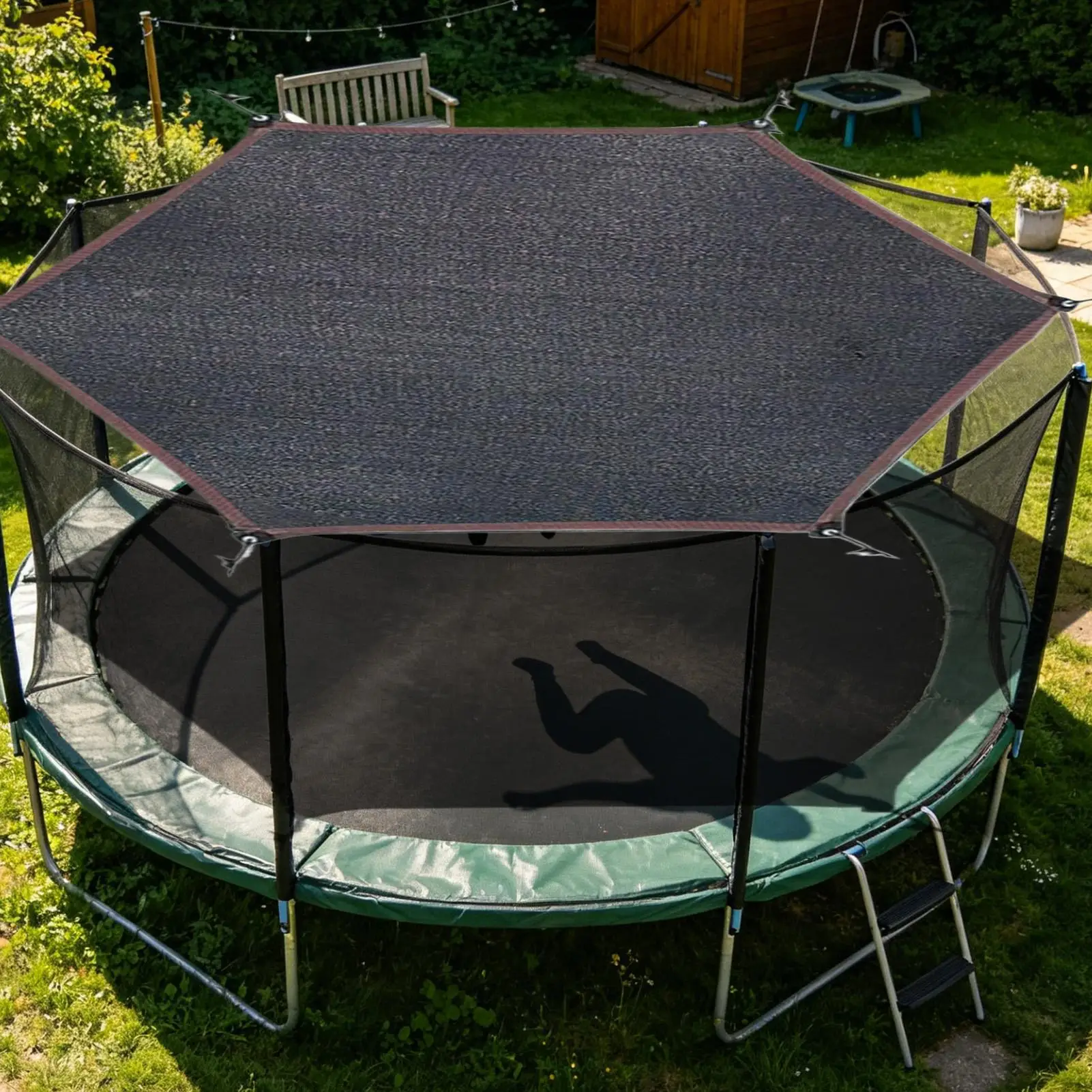 Trampoline Shade Wind-Proof Wear-Resistant Trampoline Sun Protection Shade For Kids Children Parents Grandparents Outdoor Park