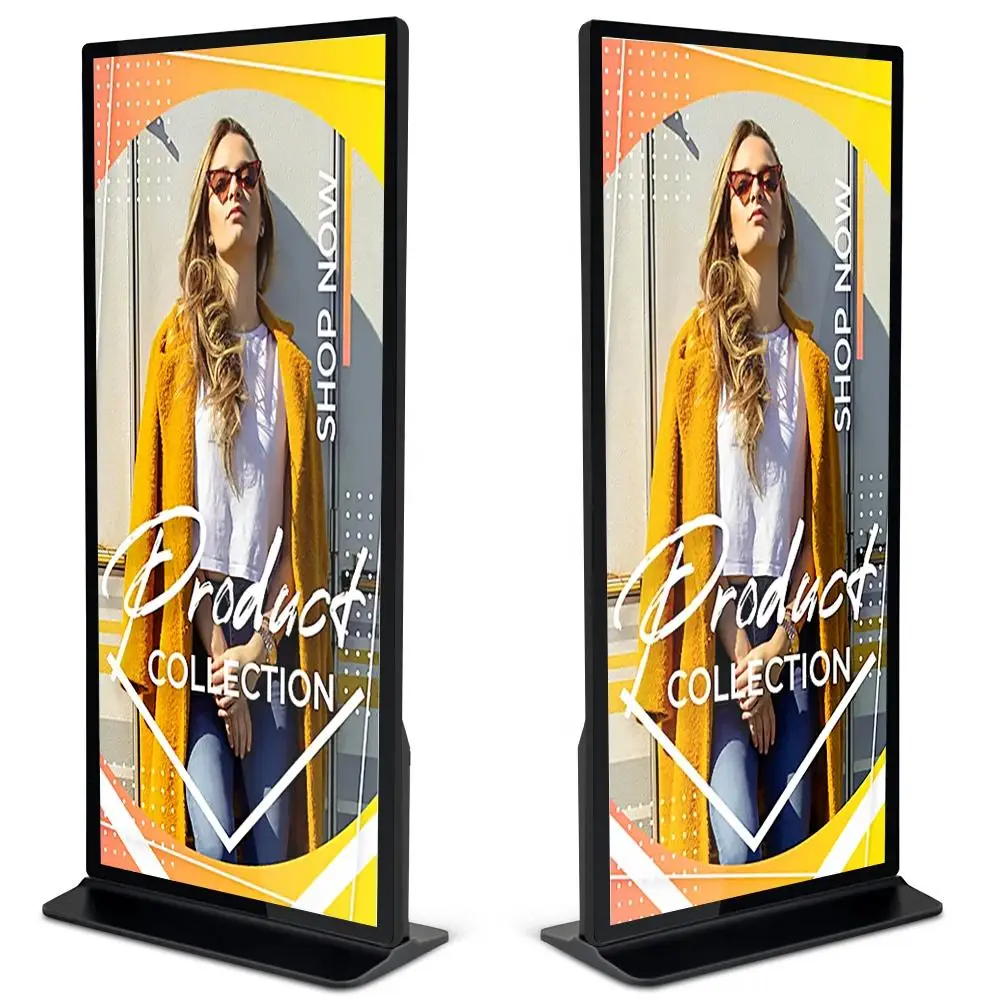 CMS Software Indoor Elevator Totem Touch Screen Floor Stand 4K UHD LCD Advertising Digital Signage