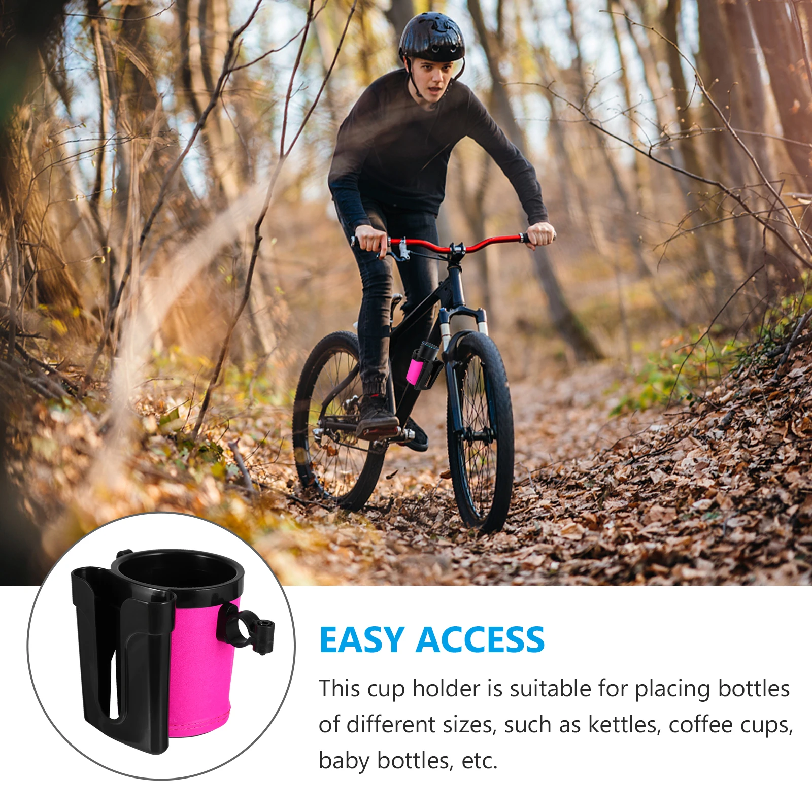 

Cycling Drink Cup Holder Mobile Phone Rack Bike Riding Accessories Strong Compatibility Mountain Bike Handlebar Mount