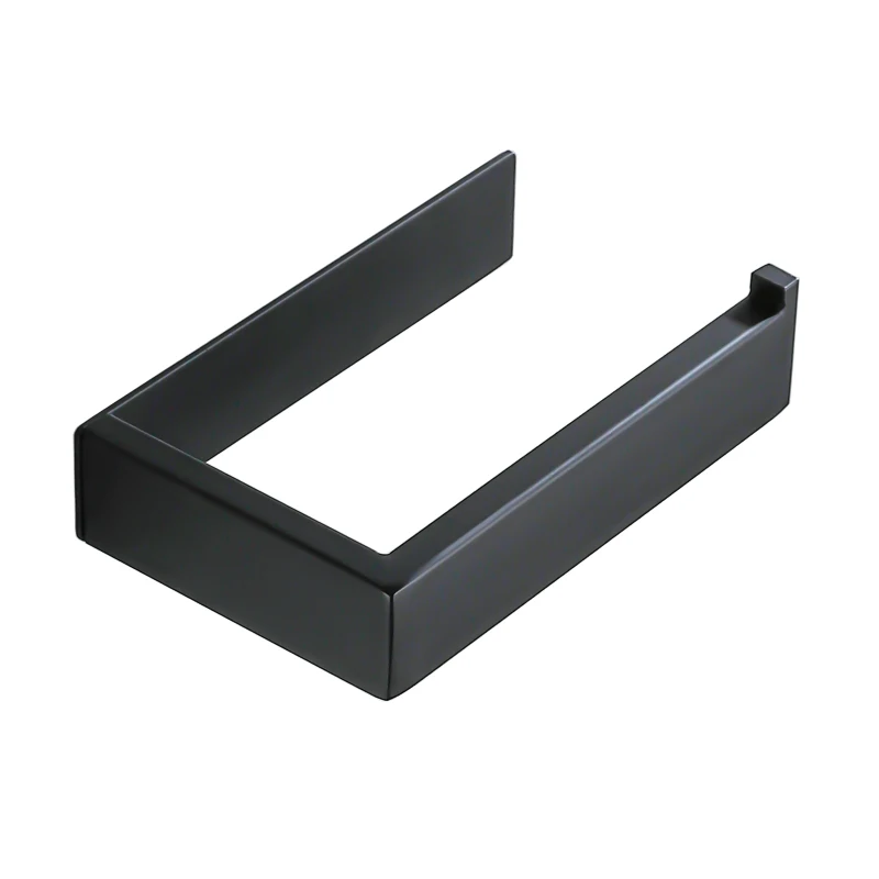 

Черный самоклеящийся держатель для туалетной бумаги, держатель для салфеток из нержавеющей стали для ванной комнаты, настенный держатель для хранения бумаги, квадратная стойка для рулонов без дрели