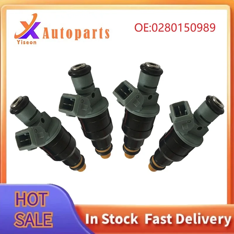 

GENUINE UPGRADE BOSCH x4 Fuel Injectors 0280150989 for 1989-1993 Volvo 740 940 2.3L I4 0280150989 Accessories For Vehicles