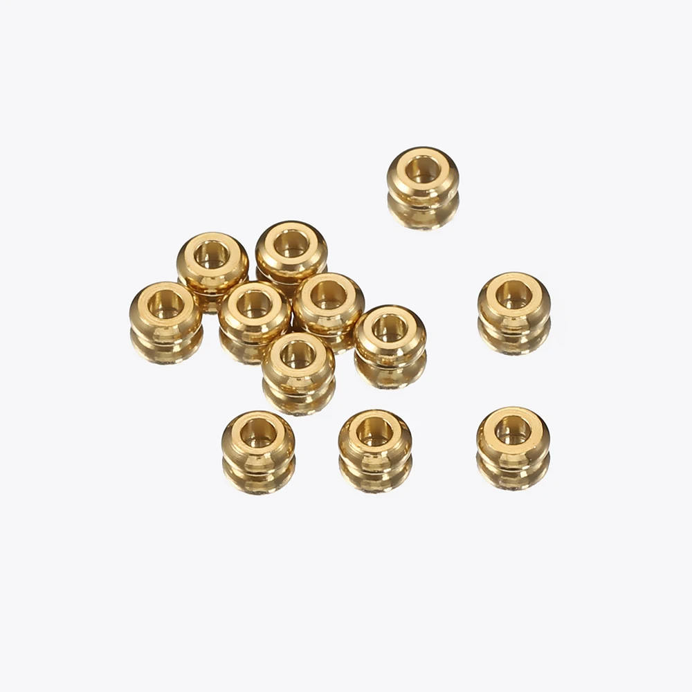 100 Stück Edelstahlperlen, flache runde Perlen in Goldfarbe, lose Abstandsperlen für DIY-Armbänder, Halsketten, Schmuckherstellung, Großhandel – Detail 11