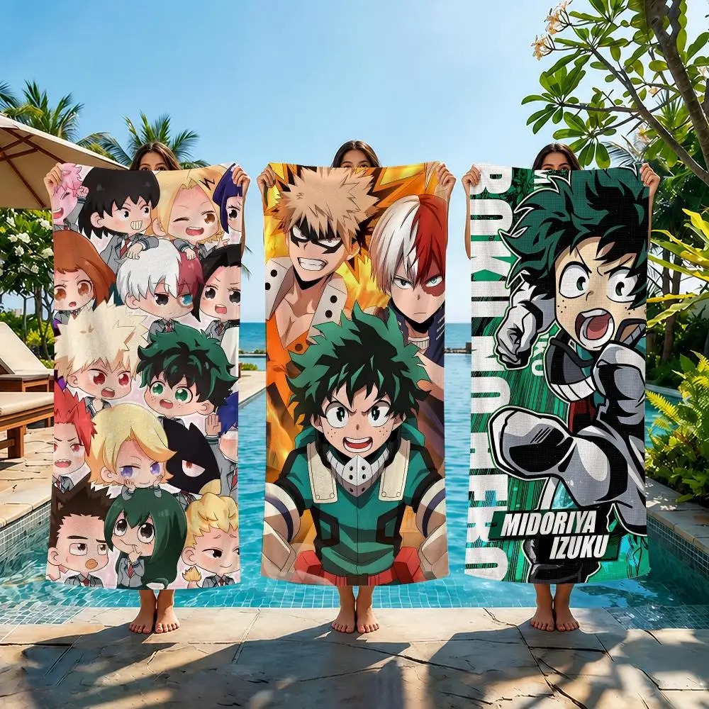 My Hero Academia Towel Thick Absorbent Quick Dry Lint Free Tough Ultra Soft For Swimming Gym Camping Outdoor
