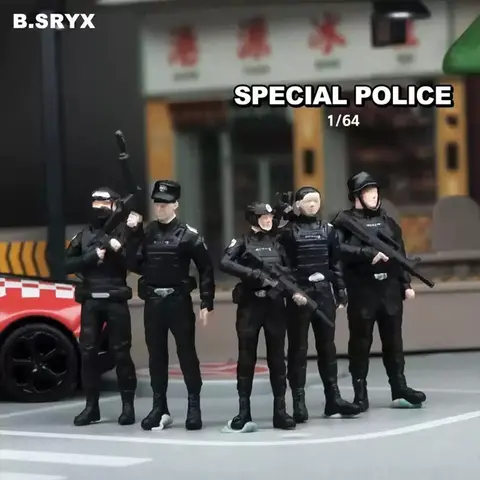 Kicarmod 체중계 다이캐스트 모델 자동차 피규어, 1/64 체중계 모델 피규어 부품, 무장 경찰, 남녀공용, 다른 움직임 Kicarmod 체중계 다이캐스트 모델 자동차 피규어, 1/64 체중계 모델 피규어 부품, 무장 경찰, 남녀공용, 다른 움직임