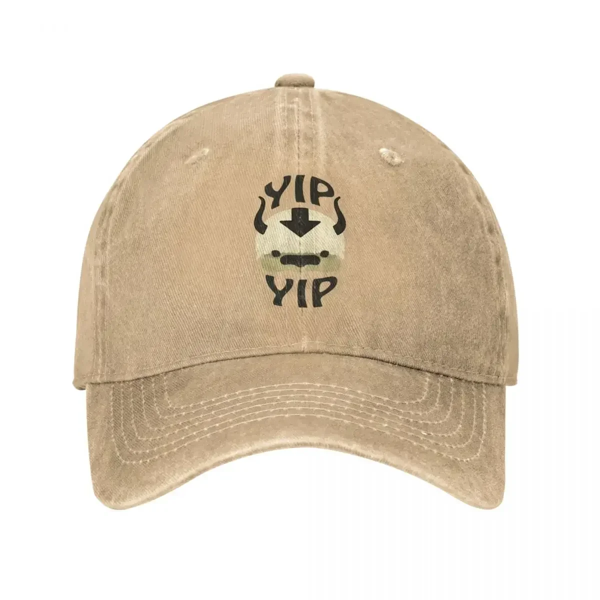 New Vintage Yip Yip Appa The Last Airbender Baseball Caps Unisex Style Distressed Washed Snapback Hat Outdoor Gift Caps Hat