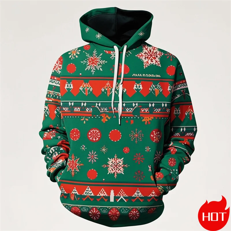 

Winter Fashion 3D Christmas Ornament Printing Hoodies For Men Santa Claus Graphic Hooded Hoody Vintage Sweatshirts Mens Clothing