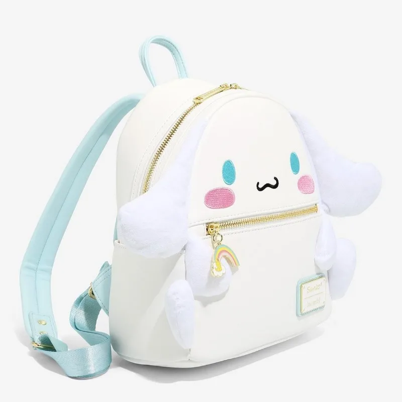 Original Loungefly Cinnamoroll 3D Kawaii Backpacks Anime Figure Cosplay Women\'s School Bags Fashion PU Leather Mini Backpacks