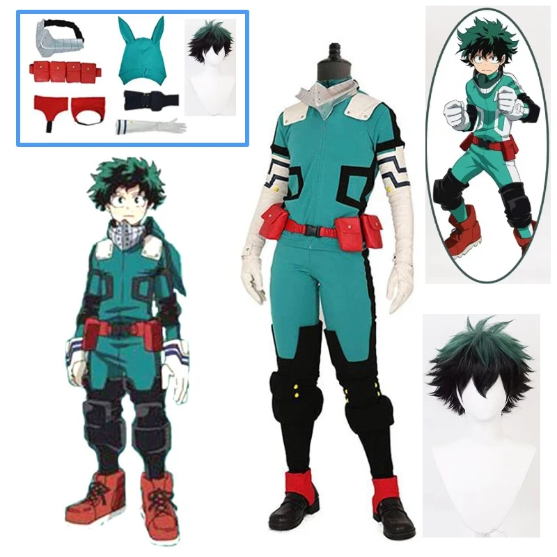 

Anime My Hero Academia: Midoriya Izuku Cosplay Costume, MHA Midoriya Izuku Battle Costume, Halloween Cosplay Costumes