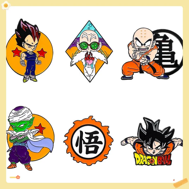 

Cartoon Anime Dragon Ball Series Metal Badge Animated Character Wukong Turtle Immortal Accessories Brooch Gift