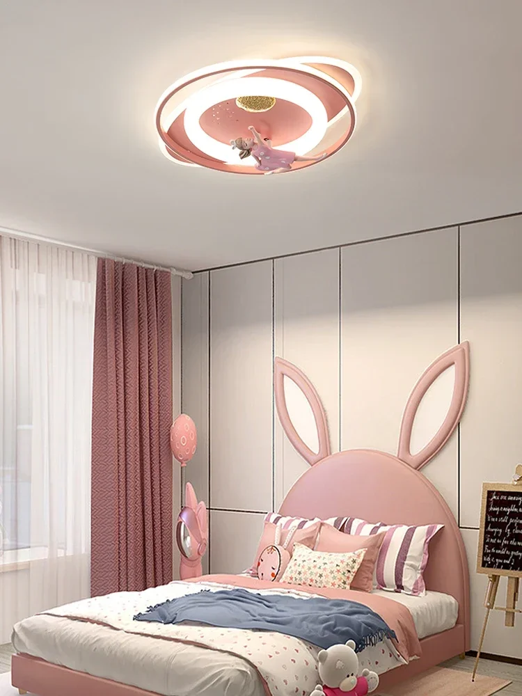 2023 Ceiling Lights Kids Room Astronaut Boys Girls Bedroom Princess Spaceman Rocket Rabbit Ceiling Lamp Bedroom Light Luminaire