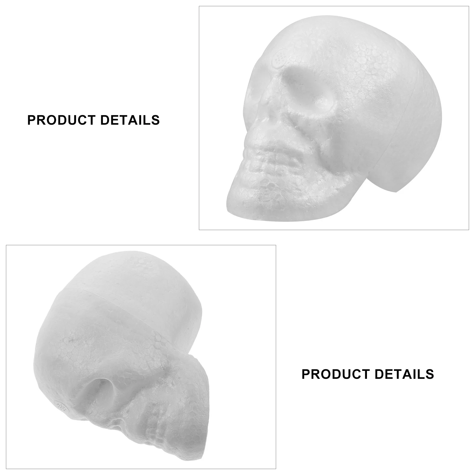 

10pcs Ghost Head Decor 9cm White Embryo DIY naments Crafts Foam Supplies Halloween Grimace Handicrafts Expanded Balls