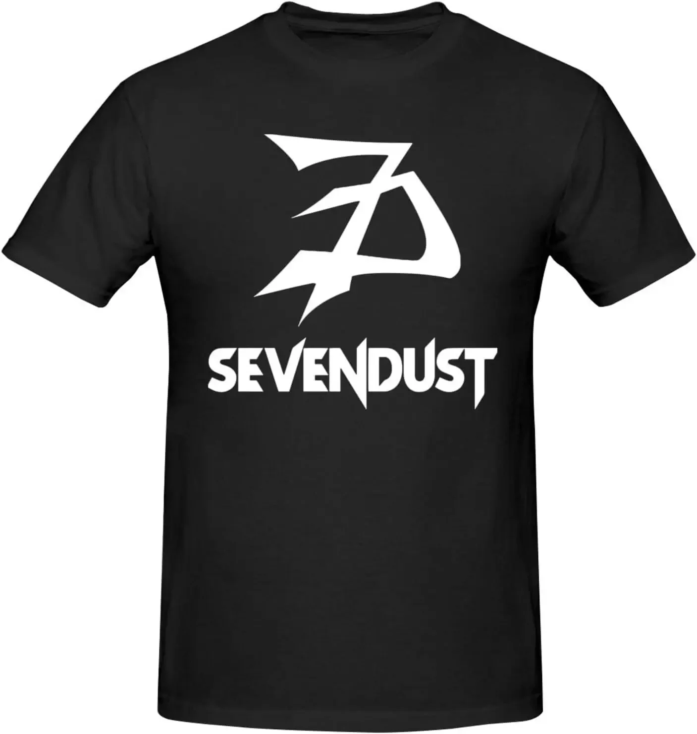 Sevendusts Men's Classic Unisex Cotton T-Shirt for Men & Women, Classic Tee Black