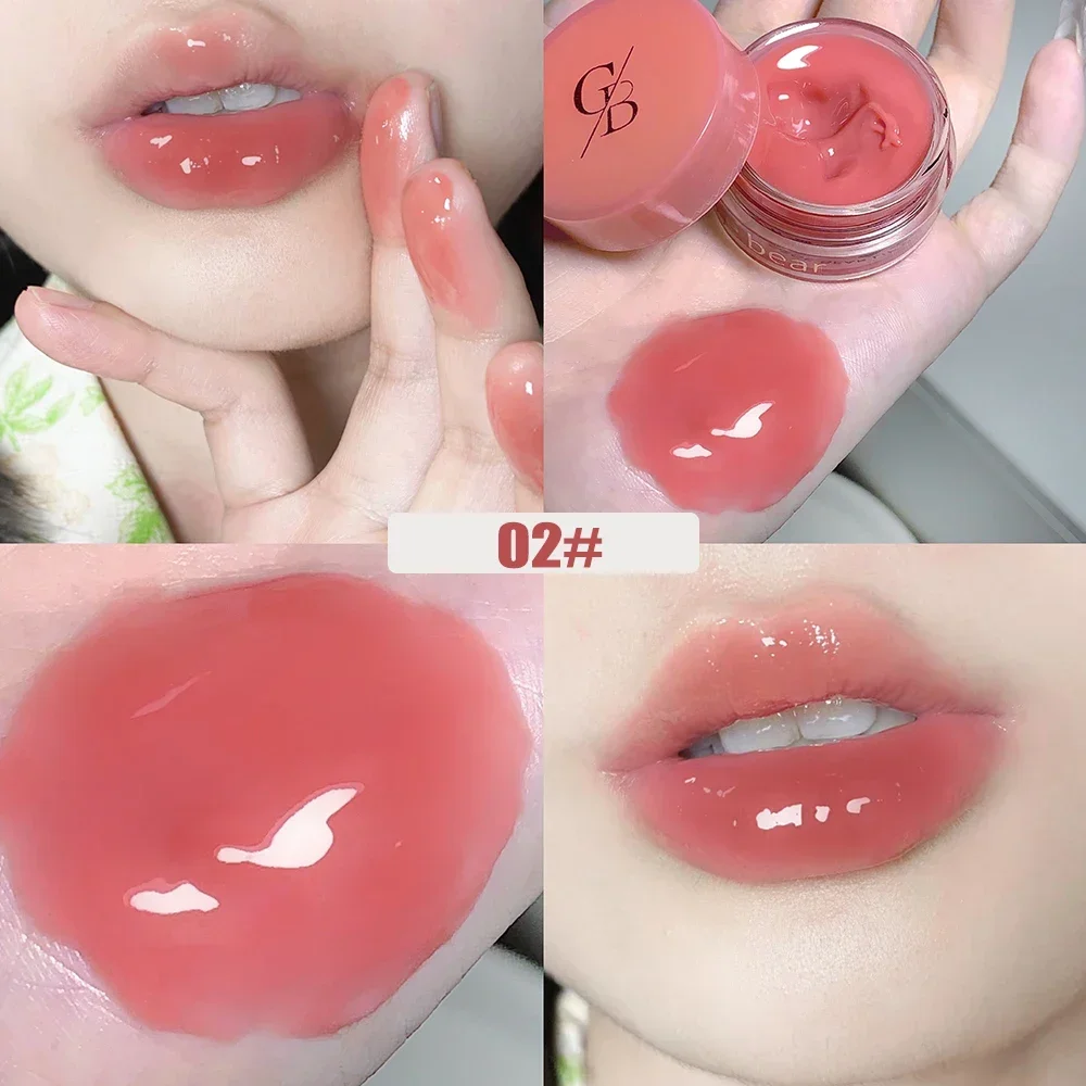 Berry Jam Lipgloss Impermeável, Batons Líquidos, Hidratante, Brilho Labial, Maquiagem, Transparente, Vermelho, Matiz, Cosmético, Coreano