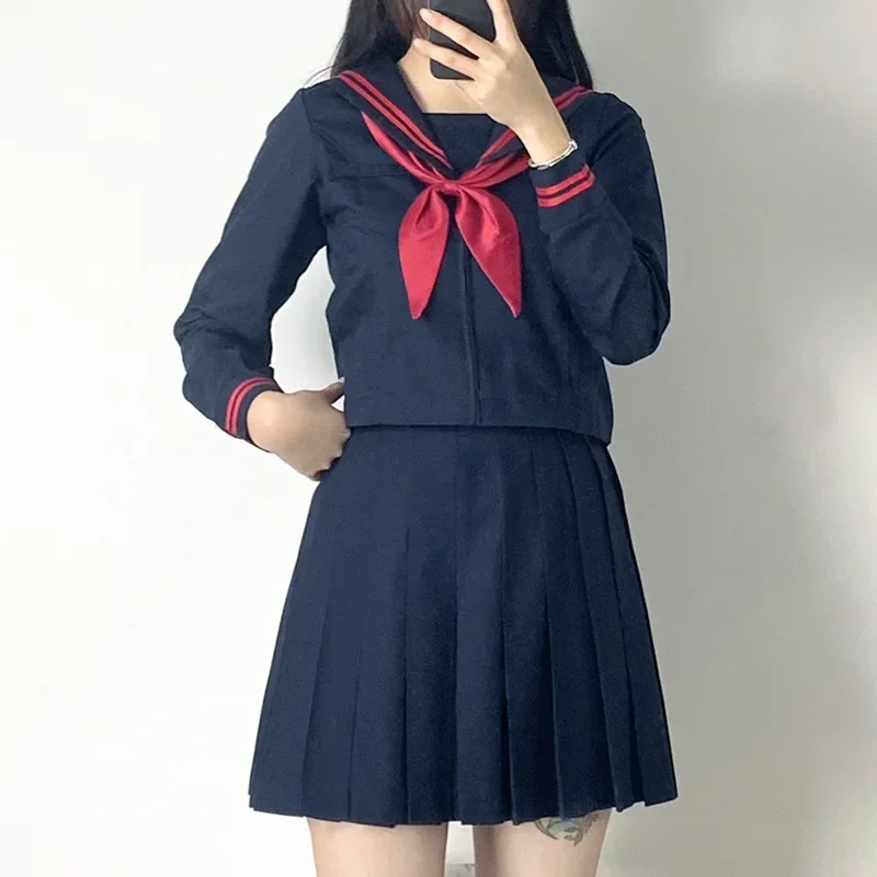 

Аутентичная японская униформа, комплект матросского костюма, классная форма, 2200, унисекс, юбка для выступлений, студенческий комплект, костюм для косплея sdf2s