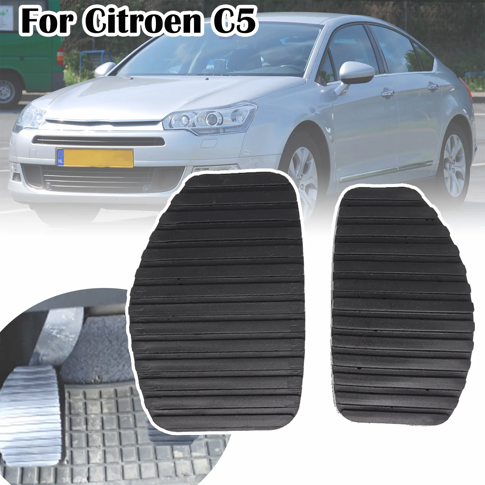 

For Citroen C5 DC/DE RD/TD Car Rubber Brake Clutch Foot Pedal Pad Covers Accessories 2001 2002 2003 2004 2005 2006 2007 - 2017