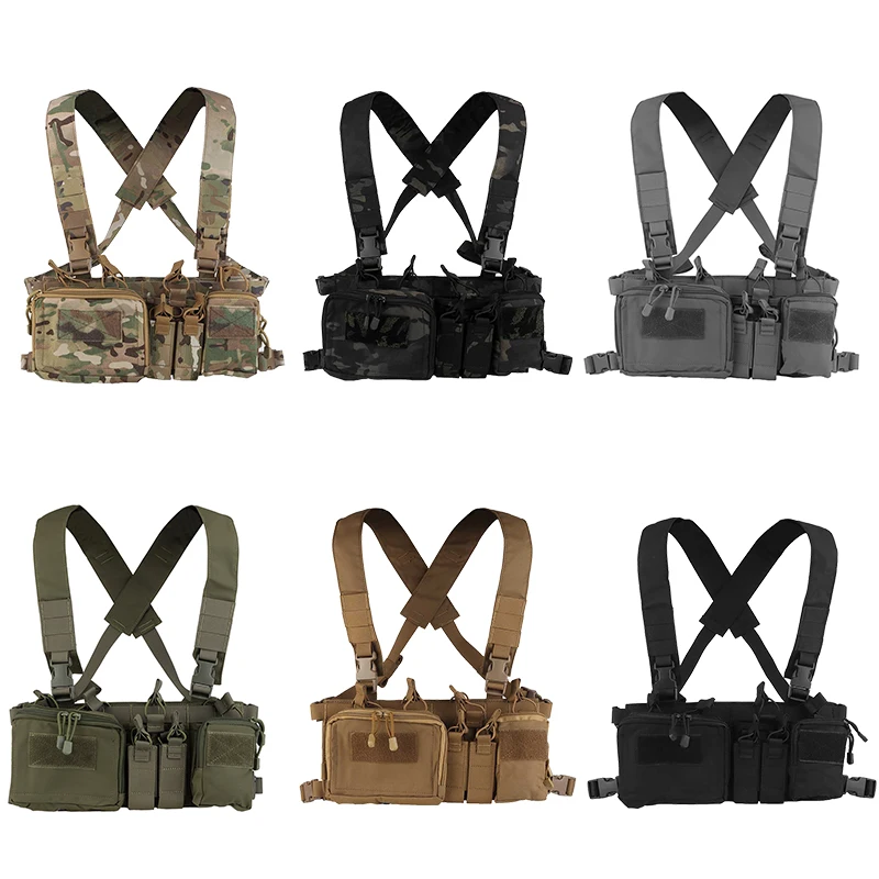 Imagem -06 - Tactical Peito Montado Hunting Vest D3crh Multi-function Vem com Quatro 556 Milímetros Revistas Bolsas Airsoft Hunting Equipment