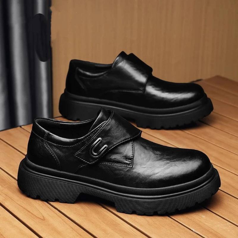Trend Boots for Men Boots Waterproof Leather Shoes Men Non-Slip Shoes Black Soft Bottom Chelsea Boots Male Ankle Booties