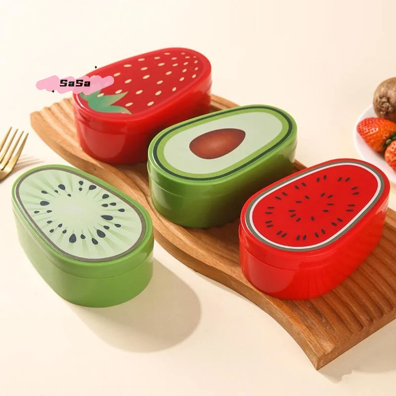 Kreative Kühlschrank-Aufbewahrungsbox für Obst und Gemüse - Frischhaltebehälter für Erdbeeren, Avocados, Kiwis, Wassermelonen