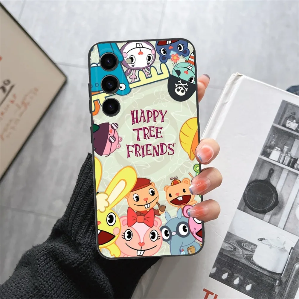 H-Happy Tree Friends-S Phone Case For Samsung Galaxy A13,21s,22,31,32,52,53,71,80,91 Black Soft Cover